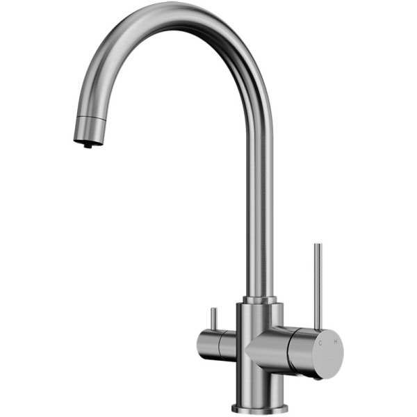 смеситель для кухни с подключением к фильтру elghansa kitchen pure water 56b5216-steel