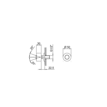 боковая форсунка fantini venezia 86 p6 9248 цвет matt british gold pvd