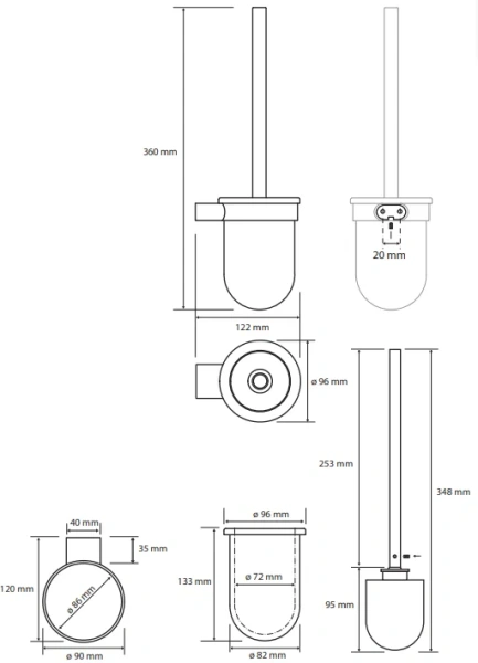 Ёршик для унитаза Bemeta Organic 157113141