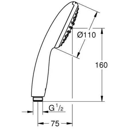 душевая лейка 110 мм grohe tempesta 27923003