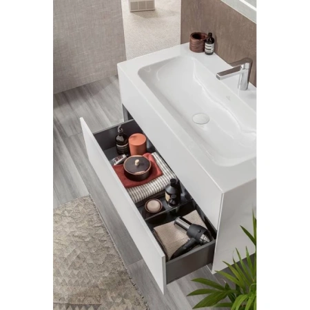 раковина villeroy & boch finion 4164abr1 накладная, 100x50 см, альпийский белый с покрытием ceramicplus