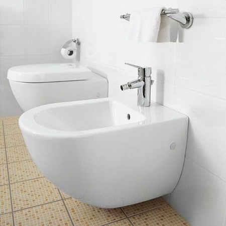 биде подвесное villeroy & boch subway 7400 00r1 alpin, сeramicplus