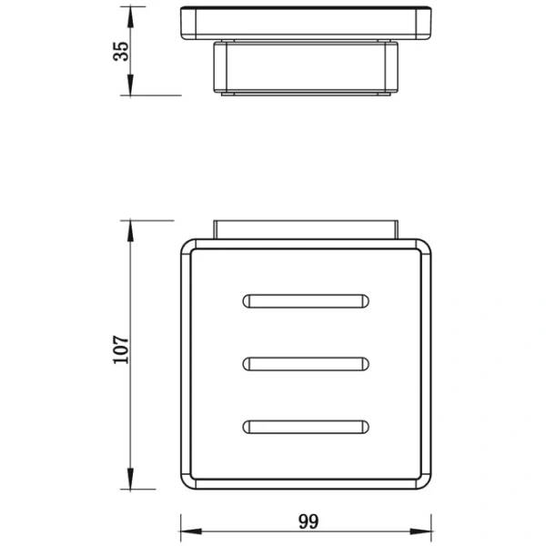 Мыльница WHITECROSS Cubo CU2420GM оружейная сталь