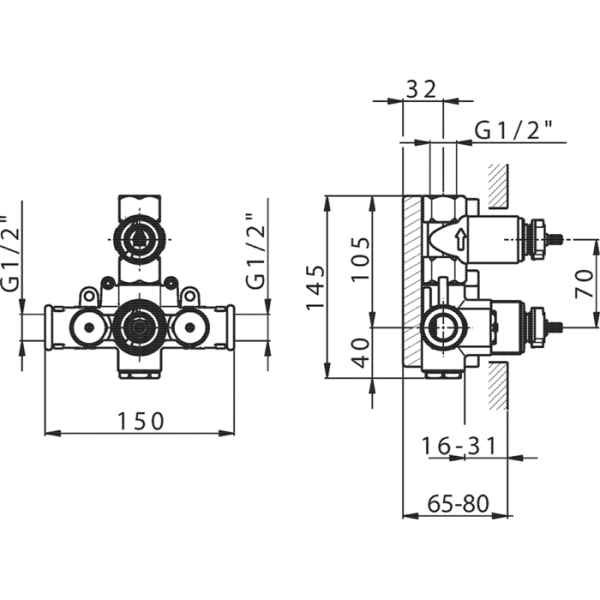 cкрытая монтажная часть huber complementi zb00728104