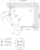 душевой уголок vegas glass afs-f 120*90 09 01 профиль золото, стекло прозрачное
