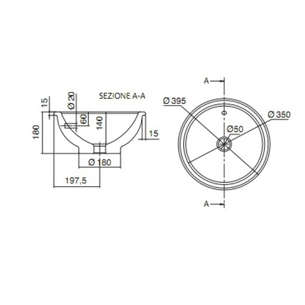 раковина scarabeo lavabi d arredo 40 8021 белая