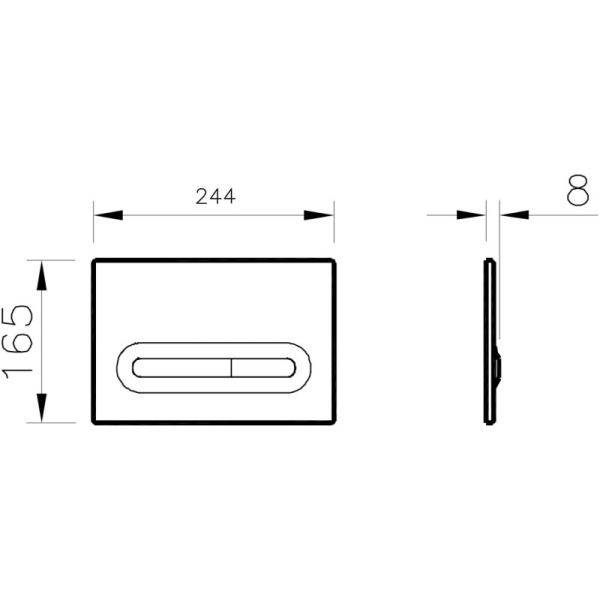 кнопка для инсталяции vitra loop 740-0780 цвет хром