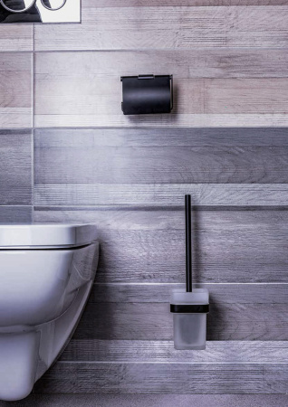 держатель туалетной бумаги bemeta nero 135012010 с крышкой черный матовый