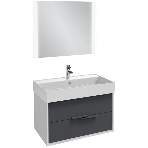 тумба под раковину jacob delafon vivienne 80 eb1584-n18-s40 подвесная, белая серая