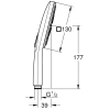 ручной душ 130 мм grohe rainshower smartactive cube 26551ls0