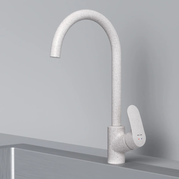 смеситель для кухни am.pm like f8007133, цвет белый