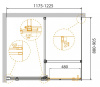душевой уголок 122,5x90,5 cezares stream-ah-1-120/90-c-cr прозрачное