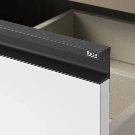 тумба с раковиной белый глянец 80 см roca domi a857459806 + 3270m0004