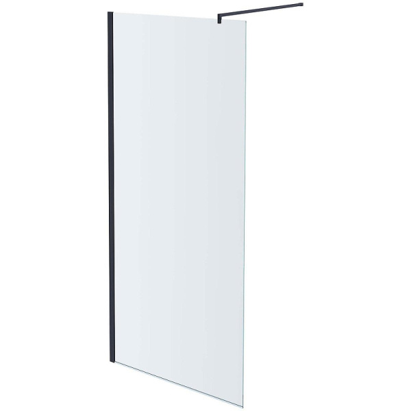 душевая перегородка aquatek 90 aq wiw 09020gm профиль оружейная сталь стекло прозрачное