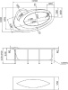 акриловая ванна marka one julianna 170х100 r, 01дж1710п без гидромассажа
