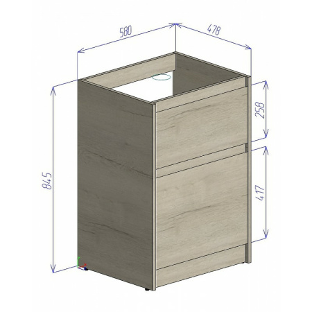 тумба под раковину belbagno kraft 120 kraft-lvd-580/1200-2c-pia-pp pino pasadena