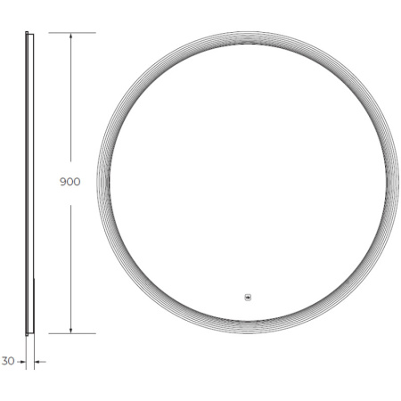 Зеркало 90x90 Cezares Eco CZR-SPC-ECO-900-LED-TCH