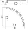 полка угловая 25,5х25,5 см savol s-003011