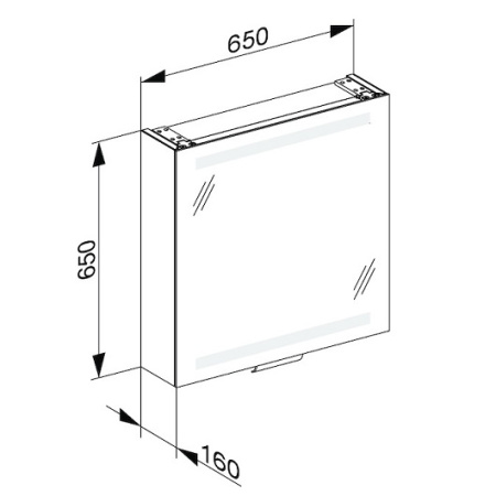 зеркальный шкаф keuco edition 300 30201 171201 65х65 см с подсветкой