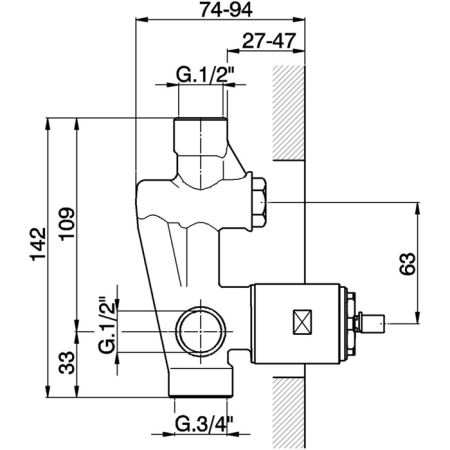 скрытая часть huber complementi zb00521004 для душа