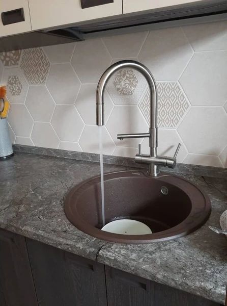 смеситель для кухни seaman eco venice ssn-1069 steel satin