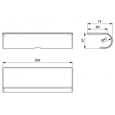 полка ideal standard ceratherm a7215aa для термостата