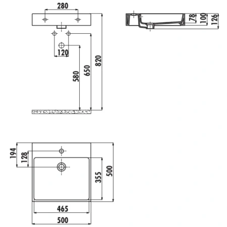 раковина накладная creavit nx255