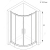 душевой уголок rgw classik cl-54-b 90х90 32095499-14 профиль черный стекло прозрачное