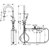 смеситель для кухни с подключением к фильтру hansgrohe aqittura m91 filtersystem 210 76803000, хром