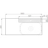 столешница под раковину акватон мишель 100 1a256703midr0 с панелью.