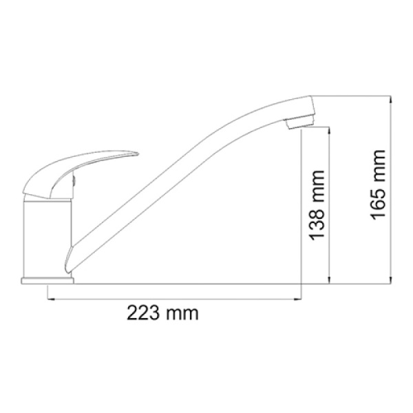 смеситель для кухни wasserkraft isen 2607 цвет хром