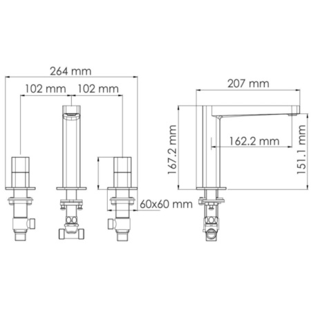 смеситель для раковины wasserkraft saale 9535