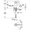 смеситель для раковины без донного клапана grohe bauclassic 23162000