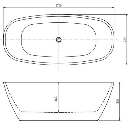 акриловая ванна aquatek тера 170x78 aq-128778wt без гидромассажа