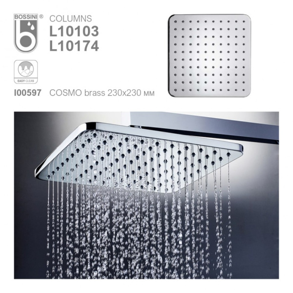 душевая стойка bossini cosmo l10103.073 черный матовый