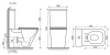 чаша напольного унитаза ceramicanova cubic cn1803-b безободковый, с сиденьем микролифт, белая