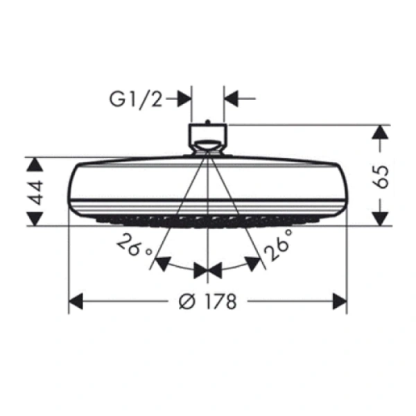 верхний душ hansgrohe crometta 160 1jet 26577000