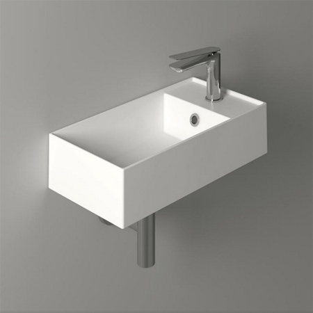 раковина подвесная simas agile ag 50 bia matt 50x27 см, белый матовый