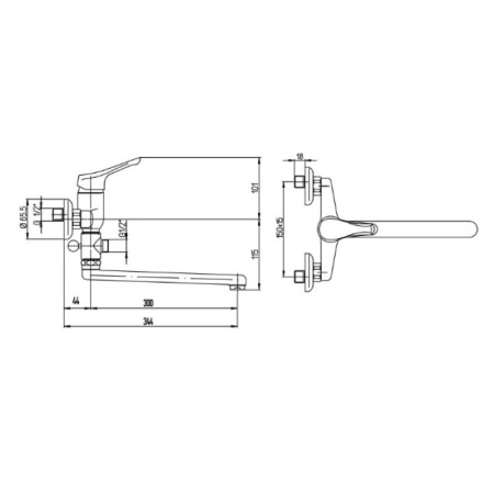 смеситель для ванны paini bios 05cr112p20lmkm