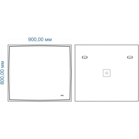 Зеркало 90х80 см Art&Max Firenze AM-Fir-900-800-DS-F-H