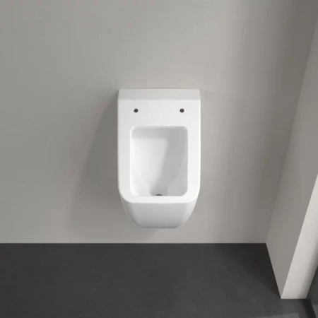 писсуар villeroy & boch venticello с сифоном 5504r1rw с покрытием ceramicplus, цвет камень белый (stone white)