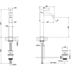 смеситель gessi via tortona 18603#149 для раковины, высокий, с изливом 127 мм, с донным клапаном, цвет finox