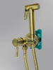 гигиенический душ со смесителем almaes benito al-859-09 цвет бронза