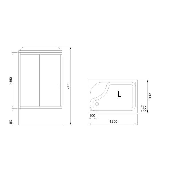 душевая кабина royal bath rb8120bp1-t-ch-l