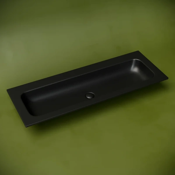 накладная раковина ceramicanova grace прямоугольная без отверстия под смеситель черная матовая 121 см cn7016mbwx