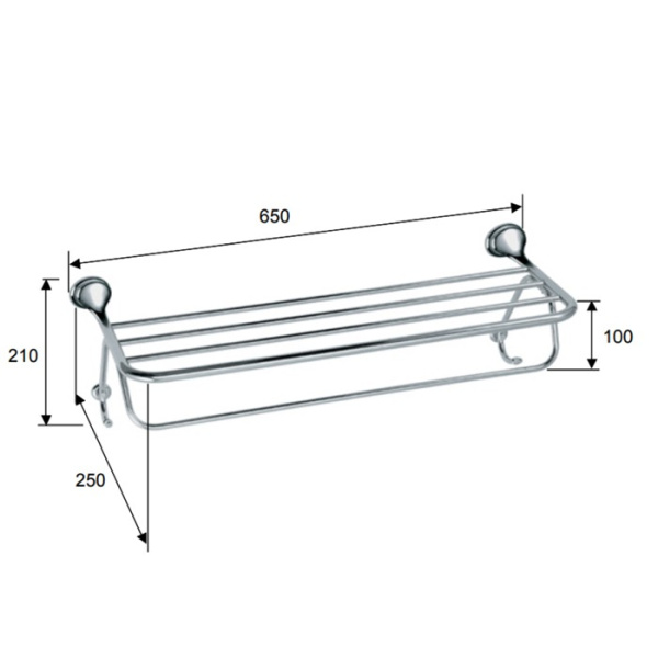 Полотенцедержатель Daniel REVIVAL accessory REPS980 br 63