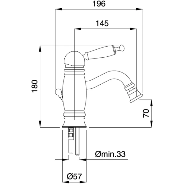 смеситель migliore oxford 19122 для биде, с донным клапаном, хром смеситель migliore oxford 19122 для биде, с донным клапаном, хром