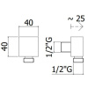 шланговое подключение paffoni level zacc238cr