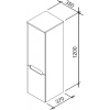 шкаф пенал ravak sb classic 35 r x000000957 подвесной капучино белый