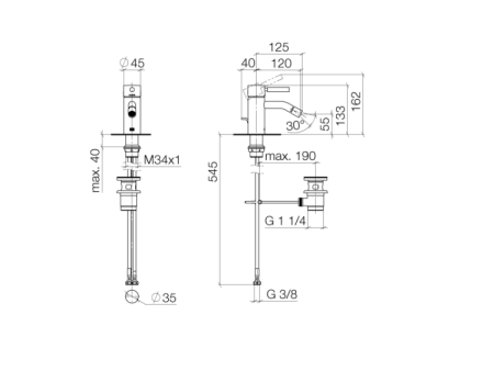 смеситель для биде dornbracht meta 33600660-06 цвет цвет платина матовая